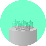 لیوان بادکش شیشه ای