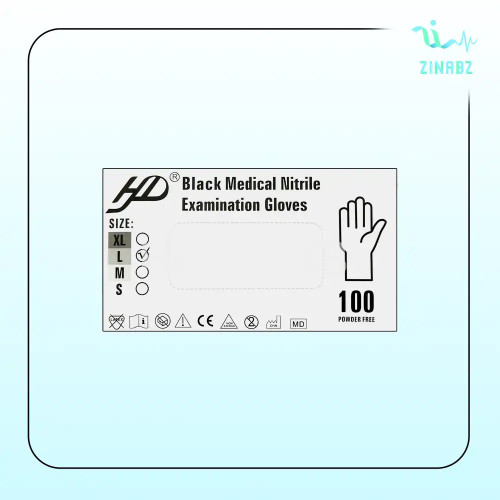 دستکش نیتریل مشکی اچ دی (HD)