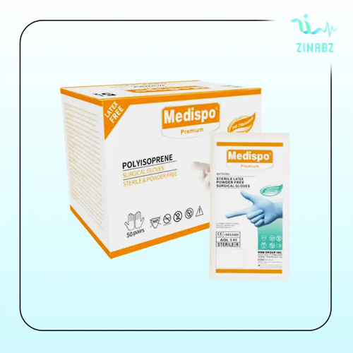 دستکش جراحی مدیسپو (کم پودر)