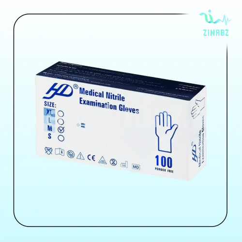 دستکش نیتریل اچ دی (HD) آبی